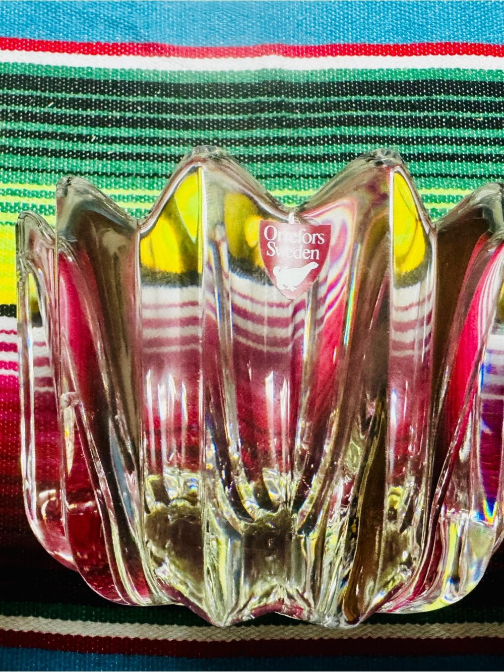 Orrefors Kostaboda Clear Sculptural Glass Bowl